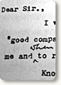 Brief von John George Littlechild
